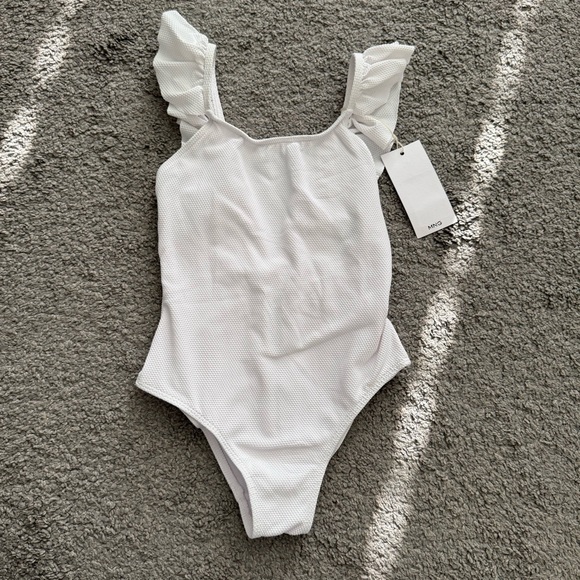 NWT Mango Textured Ruffled One-Piece Swimsuit - Picture 1 of 6